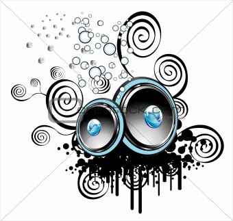 Abstract Music Speakers background