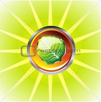 High quality Glossy Leaf Icon