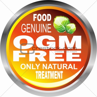 OGM free food emblem
