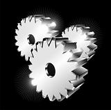 3D gears isolated