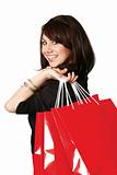 Happy shopper with shopping bags