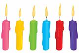 Colourful candles