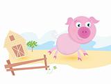 Pig on farm