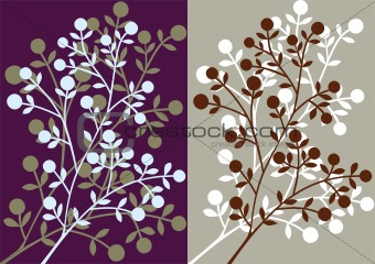 Floral silhouettes background