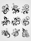 vector element flower tattoos