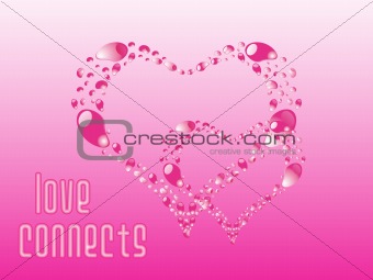 beautiful pink heart-shape ornament