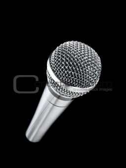 Microphone over black