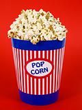 Blue popcorn bucket