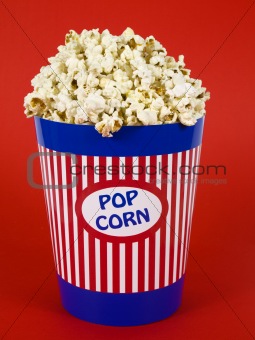 Blue popcorn bucket