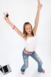 Dancing Teenager Girl