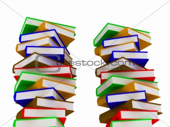Piles of books
