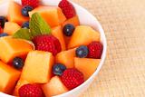 Bowl of summer fruit salad