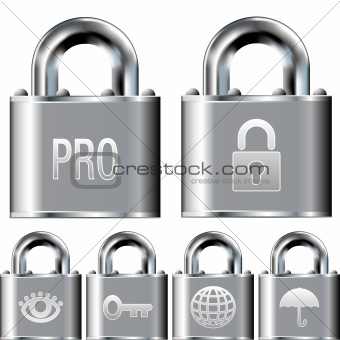 Internet security lock icons