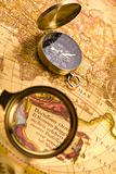 Compass and magnifier