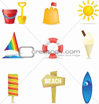 Beach icons