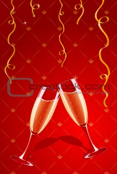 Vector illustration of champagne 