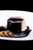 vanilla pudding and chocolate