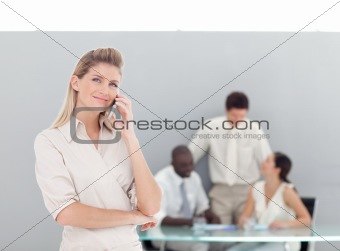 Business woman working in the office 