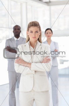 Young Powerful looking business woman 