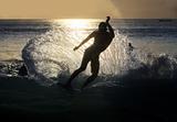 surfer on sunset