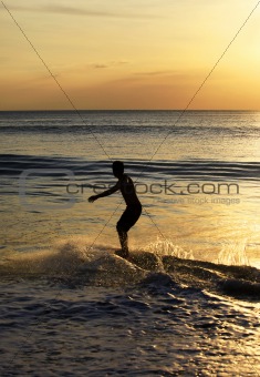 surfer on sunset