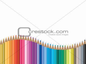 Colourful pencil wave illustration