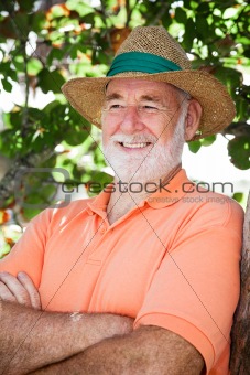 Happy Relaxed Senior Man