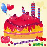 Vector birthday cake