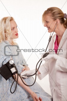 Checking blood pressure