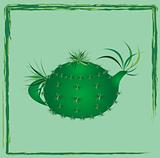 Vector cactus-teapot