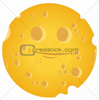 Cartoon Cheese Moon