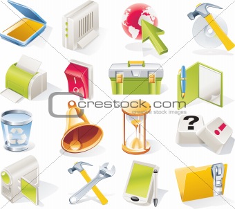 Vector objects icons set. Part 7