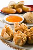 deep fried chinese dumpling