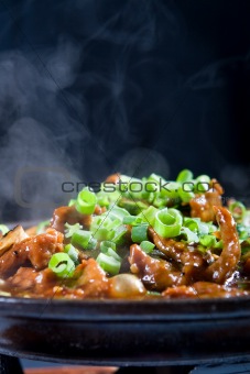steamy hot chinese food