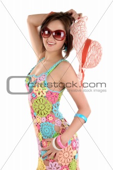 young woman in sun glasses