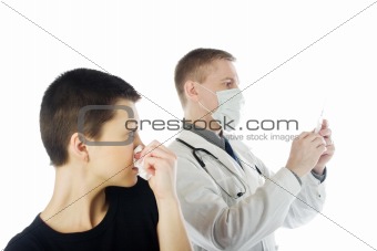 Girl and doctor