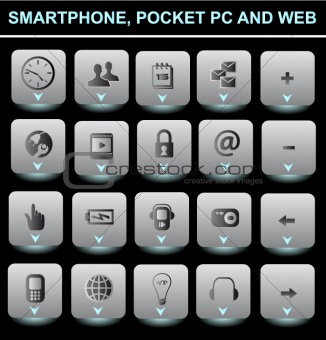 icons for web, pocket pc and smartphone