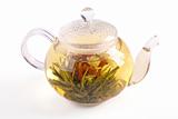 teapot with green tea