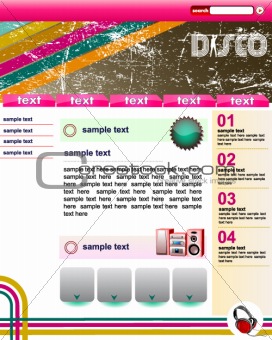 retro disco website template