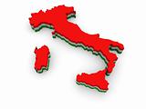 Simple 3D map of Italy