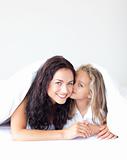 Daughter Kissing her mother