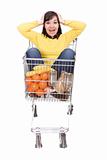 woman with shopping cart