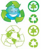 Recycle Symbol and Earth