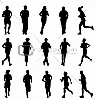 running silhouettes collection