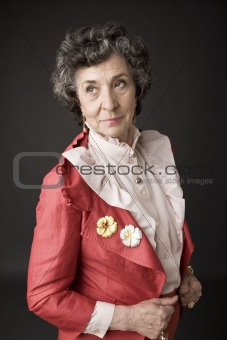Fashion portrait of a senior lady
