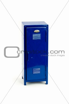 Blue Locker Isolated on a White Background