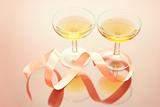 Wine Glasses with Ribbon