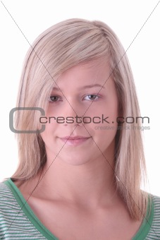Teen blond girl portrait