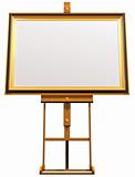 Blank picture on artist easel
