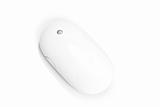 White computer mouse isolated on white